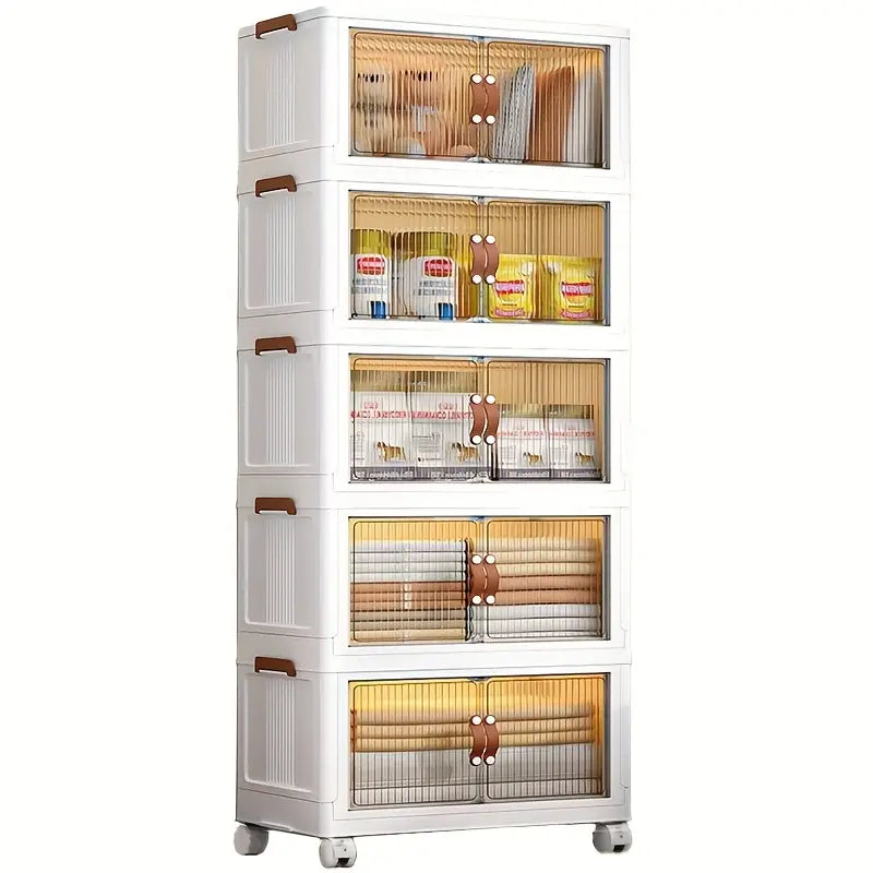 ™Shavrel | ארון אחסון עומד חופשי – ארגונית פלסטיק עמידה עם קיבולת גדולה וקלות תנועה