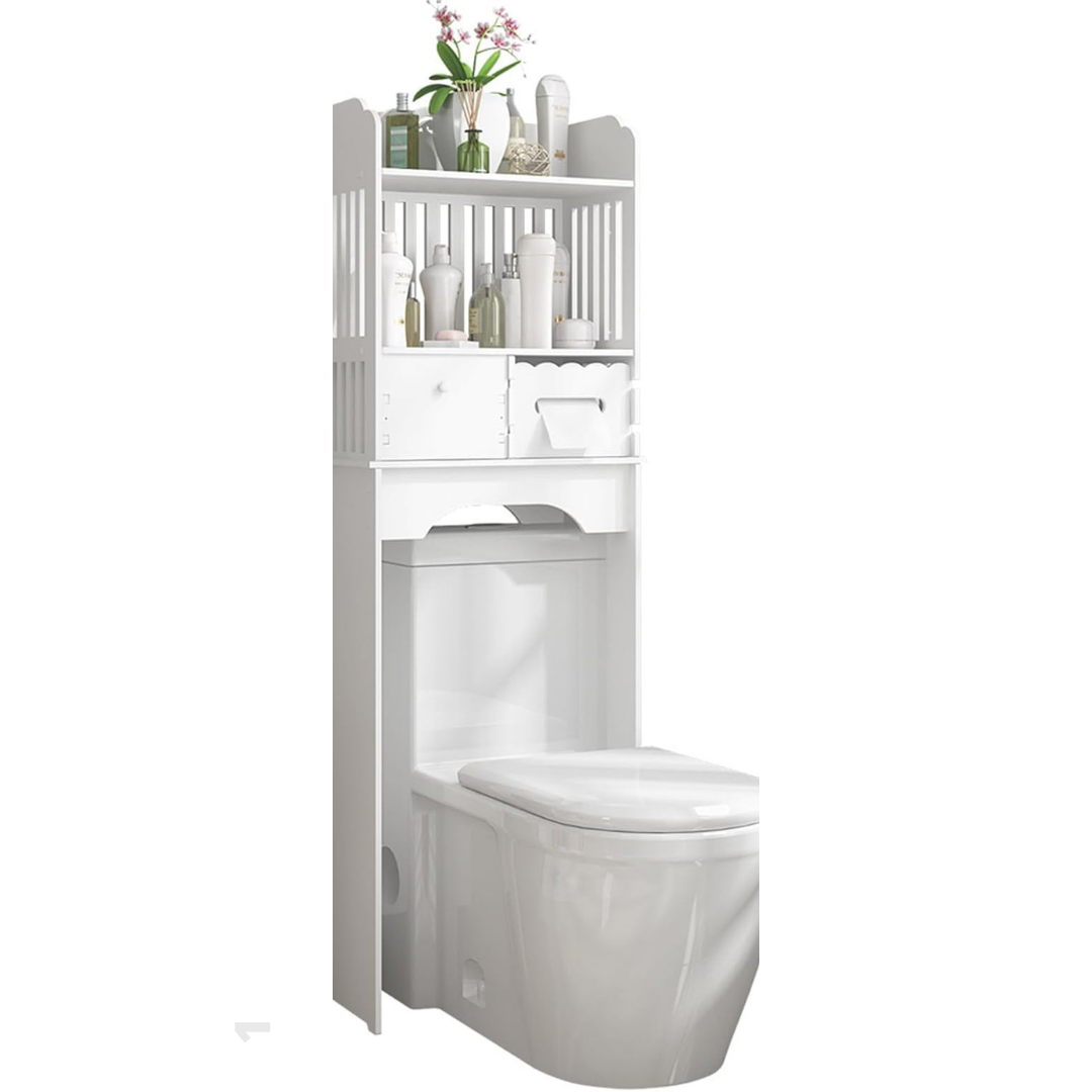 ™StorEase | ארון אחסון לאסלה – מארגן חסכוני במקום