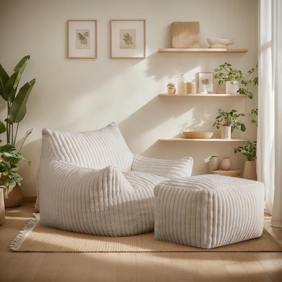 ™Aloria | כיסא בינג בג ענק – רך, קצף זיכרון, מושלם לגיימינג וקריאה