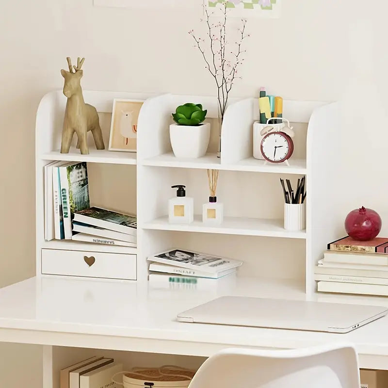 ™Orvane | מארגן שולחן דו-שכבתי – PVC לבן, מגירות מינימליסטיות, אחסון למשרד ולבית ספר