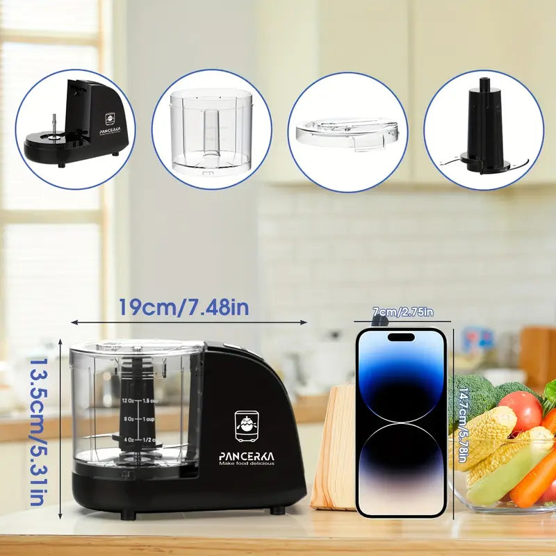 ™Levira | קוצץ מזון חשמלי 1.5 כוס – 200W, בלנדר וטוחן קומפקטי למטבח הבית