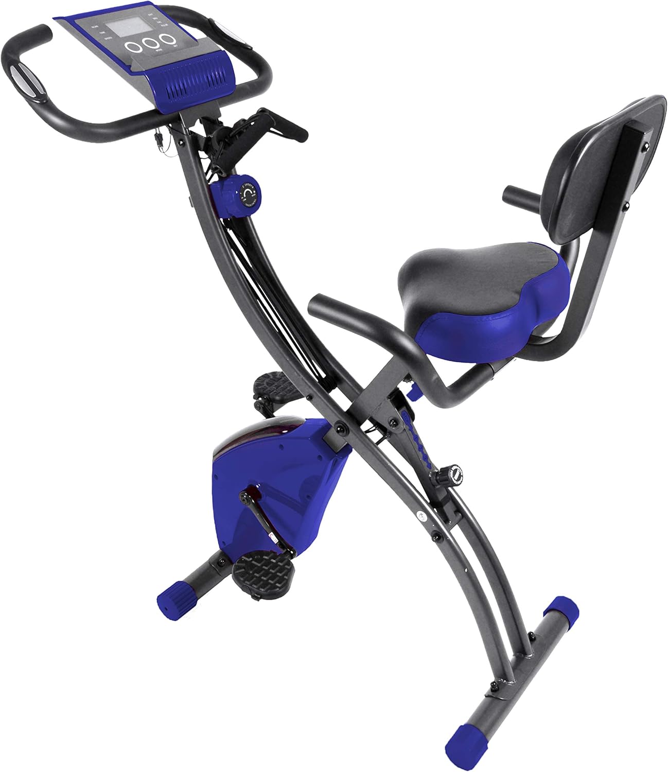 ™Viken | אופני כושר מתקפלים, עמידים וישיבה, רצועות ידיים, תצוגת LCD, 8 רמות קושי