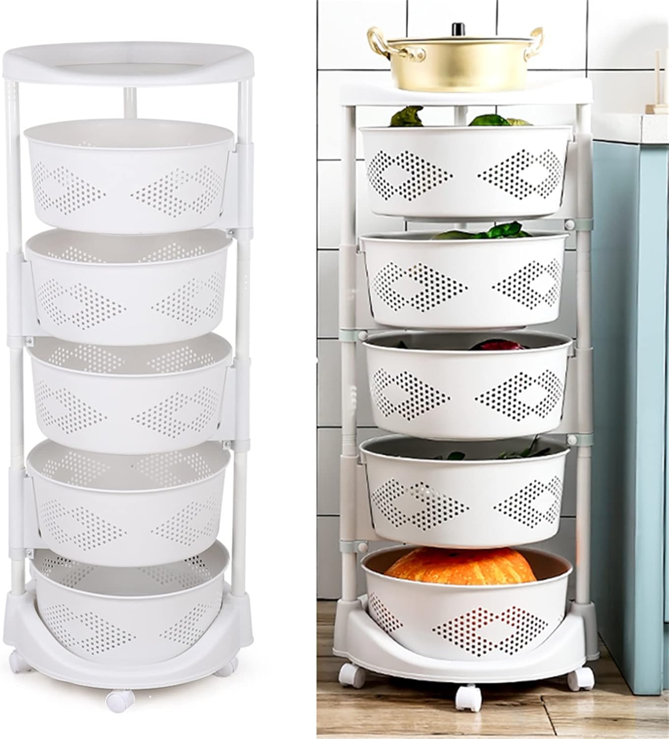 ™Organix | מדפי אחסון 5 שכבות – מדף פלסטיק רב-שכבתי