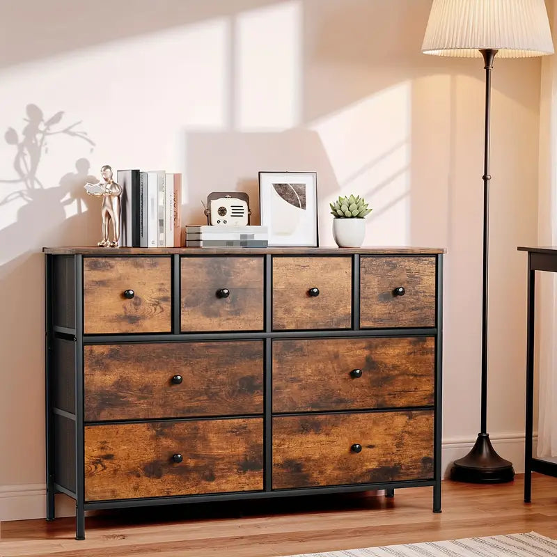 ™Avriel | ארון אחסון בד בעיצוב מודרני – שידה חזקה עם מראה אלגנטי