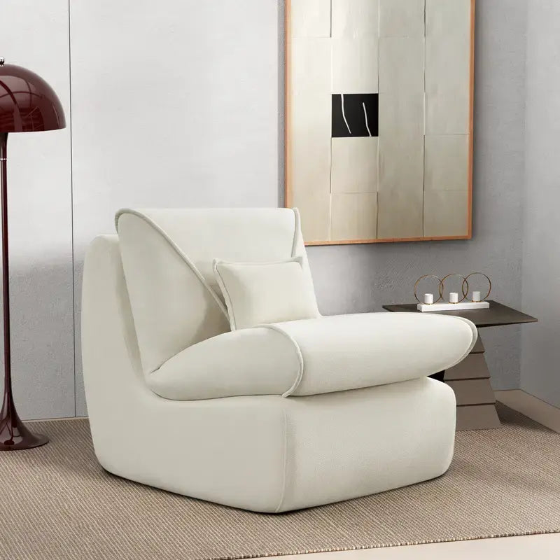 ™Clyron | כיסא נדנדה ארגונומי – ספת רביצה מרופדת עם בד שניל ותמיכת קצף